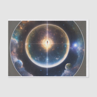 "Celestial Gravitas: Black Hole Space-Time Emblem" Tissue Paper