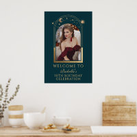 Celestial Green Gold 30th Birthday Welcome