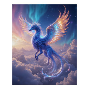 Celestial Gryphon Soar Poster