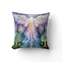 Celestial Guardian: The Forest of Light pillow