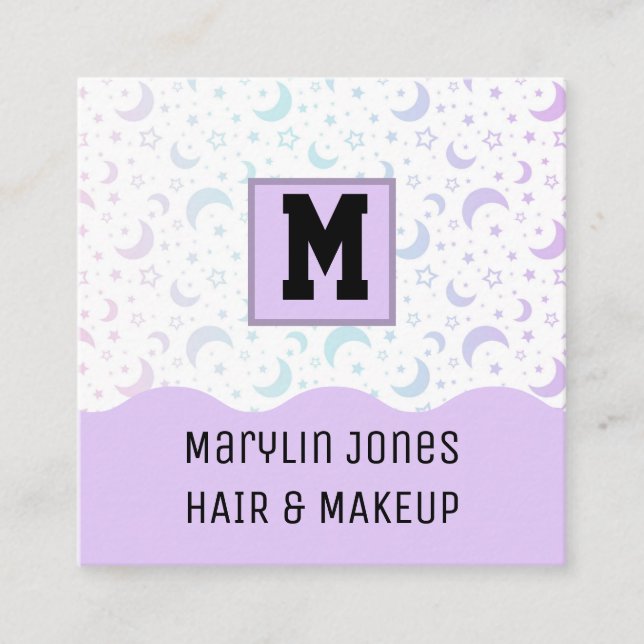 CELESTIAL HALLOWEEN SQUARE BUSINESS CARD (Front)