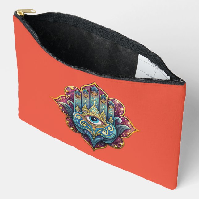 Celestial Hamsa  Accessory Pouch (Open)