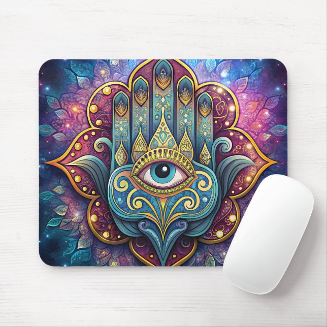 Celestial Hamsa  Mouse Pad (With Mouse)