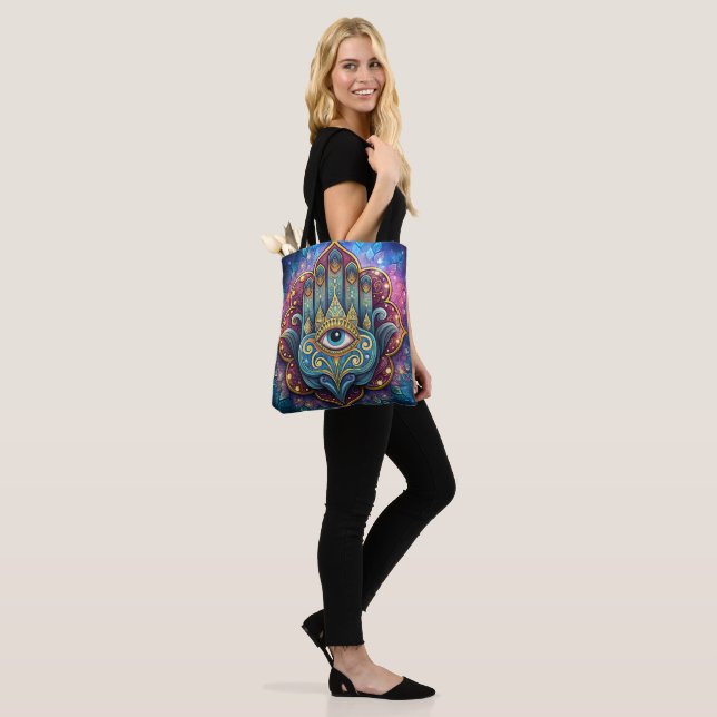 Celestial Hamsa  Tote Bag (On Model)