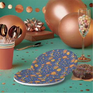 Celestial Hand Drawn Pattern - Paper Plates