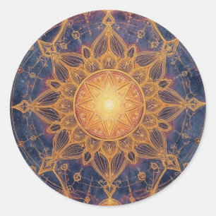 Celestial Harmony – Portal of the Sacred Light Classic Round Sticker