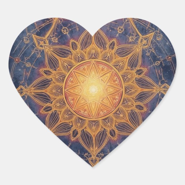 Celestial Harmony – Portal of the Sacred Light Heart Sticker (Front)