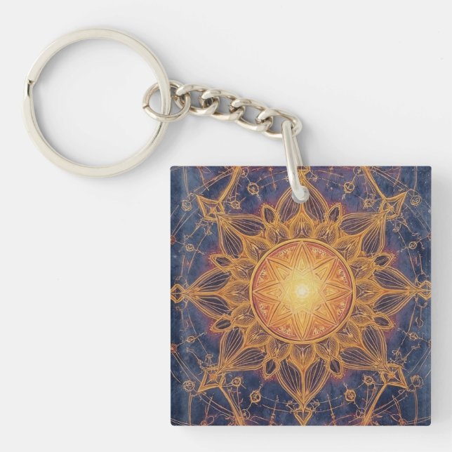 Celestial Harmony – Portal of the Sacred Light Key Ring (Front)