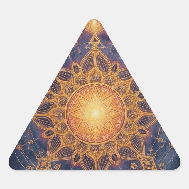 Celestial Harmony – Portal of the Sacred Light Triangle Sticker (Front)