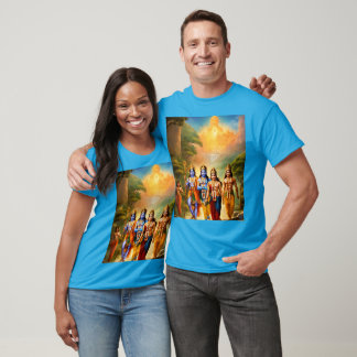 "Celestial Harmony: The Divine Reunion of Rama, Si T-Shirt