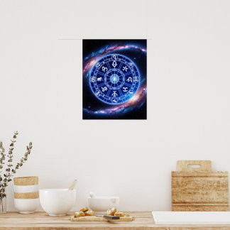 Celestial Harmony Zodiac Mandala | Cosmic Wall Art