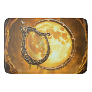 Celestial Harp of the Golden Moon Bath Mat