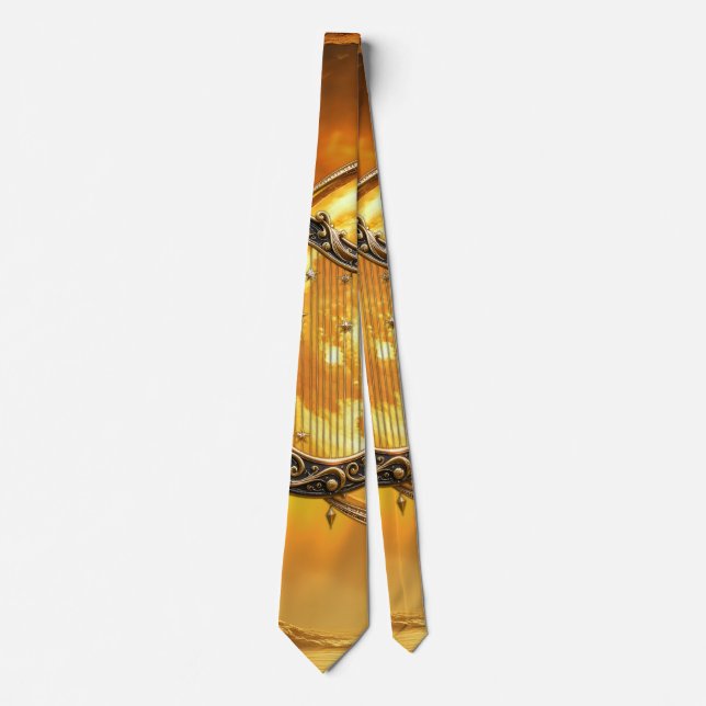 Celestial Harp of the Golden Moon Tie (Front)