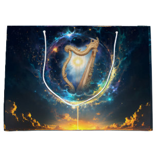 Celestial Harp of the Moonbound Skies. Large Gift Bag
