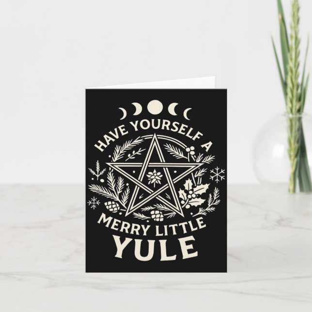 Celestial Have Yourself A Merry Little Solstice Yu Card (Front)