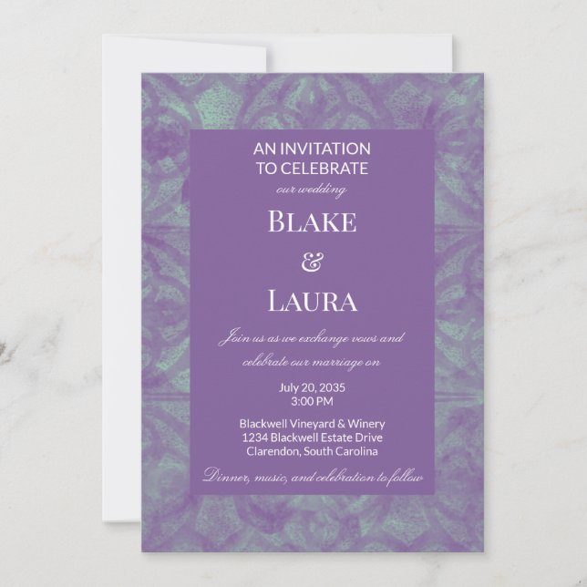 Celestial Haze Summer Bright Batik Custom Invitation (Front)