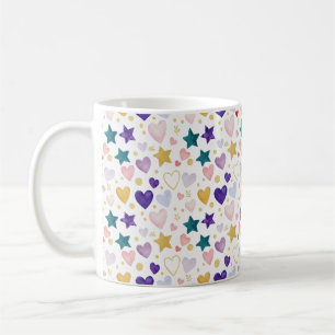 Celestial Hearts & Stars Coffee Mug