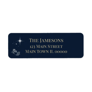 Celestial Herald Angel Star Icon Return Address Label