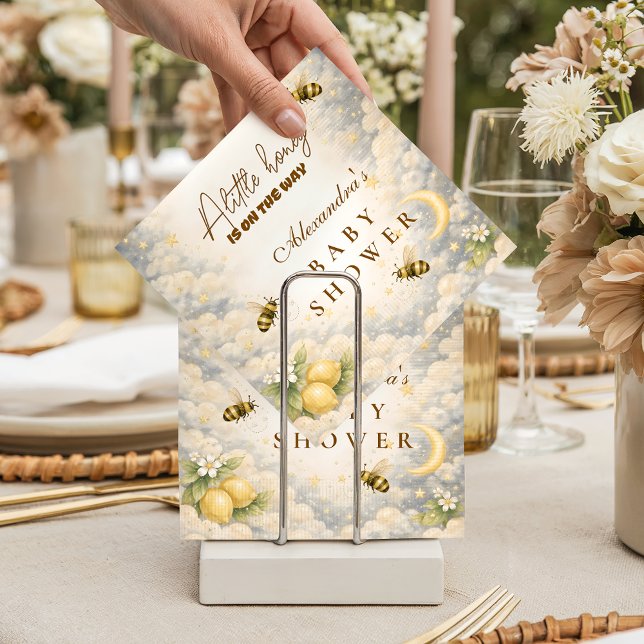Celestial Honey Bee Baby Shower Napkin (Creator Uploaded)