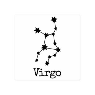 Celestial Horoscope Virgo Rubber Stamp