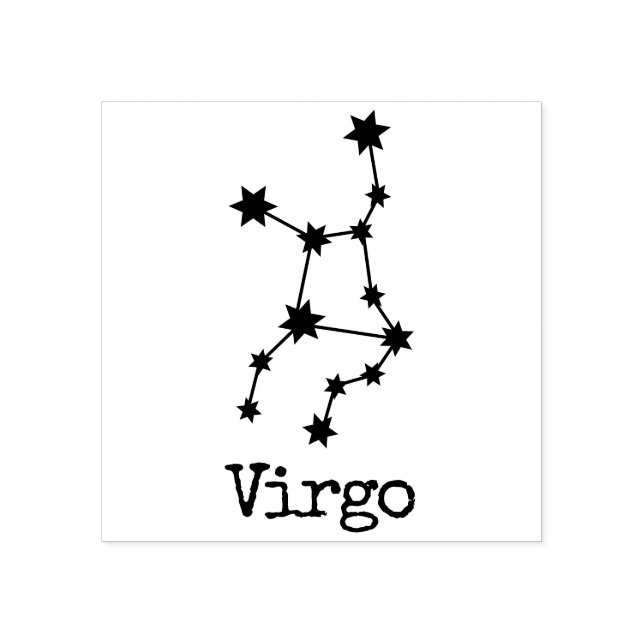 Celestial Horoscope Virgo Rubber Stamp (Imprint)