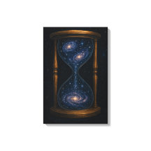 Celestial Hourglass with Flowing Galaxies