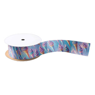 Celestial Ice Cream Cones Satin Ribbon