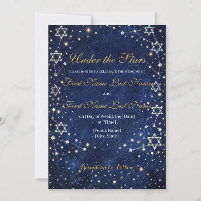 Celestial Jewish Invitation  (Front)