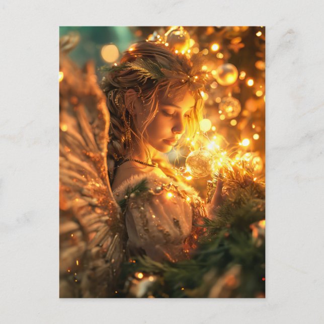 Celestial Joy Christmas Angel Postcard (Front)