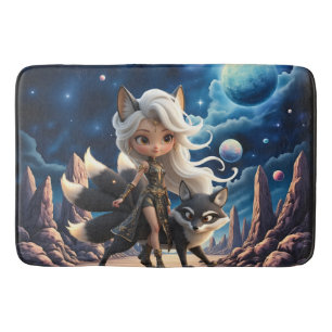 Celestial Kitsune – Guardian of the Four Tails. Bath Mat