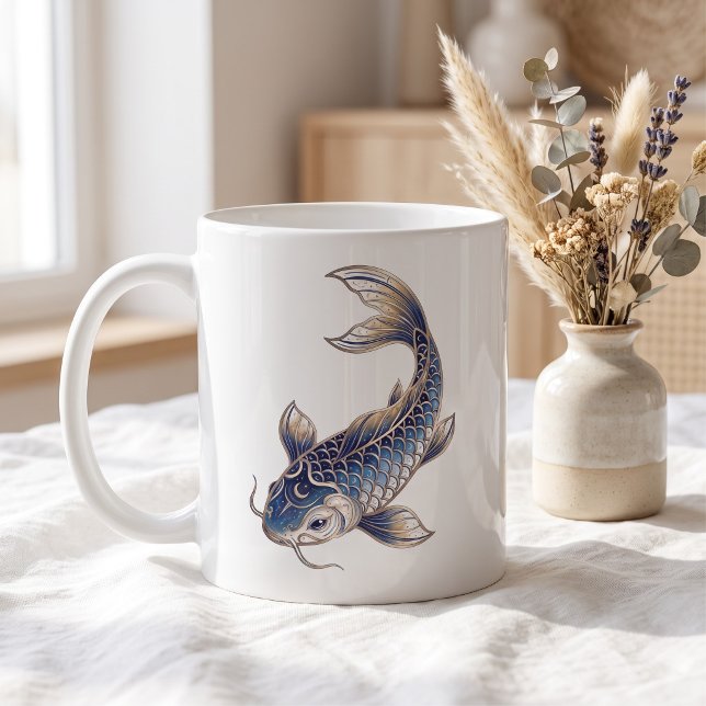 Celestial Koi Fish Mug Luxury Line Art (Creator Uploaded)