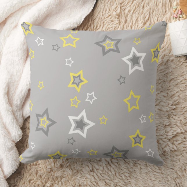 Celestial Layered Stars Whimsical Seamless Pattern Cushion (Blanket)