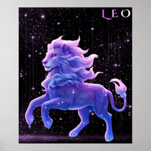Celestial Leo – Astrology Art Poster