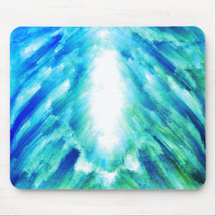 Celestial Light Burst Abstract Art Print Mouse Pad