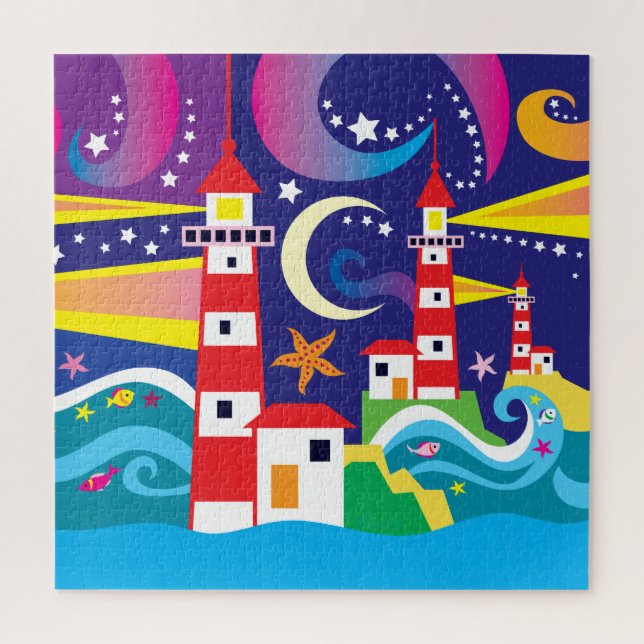 Celestial Lighthouses Jigsaw Puzzle (Vertical)