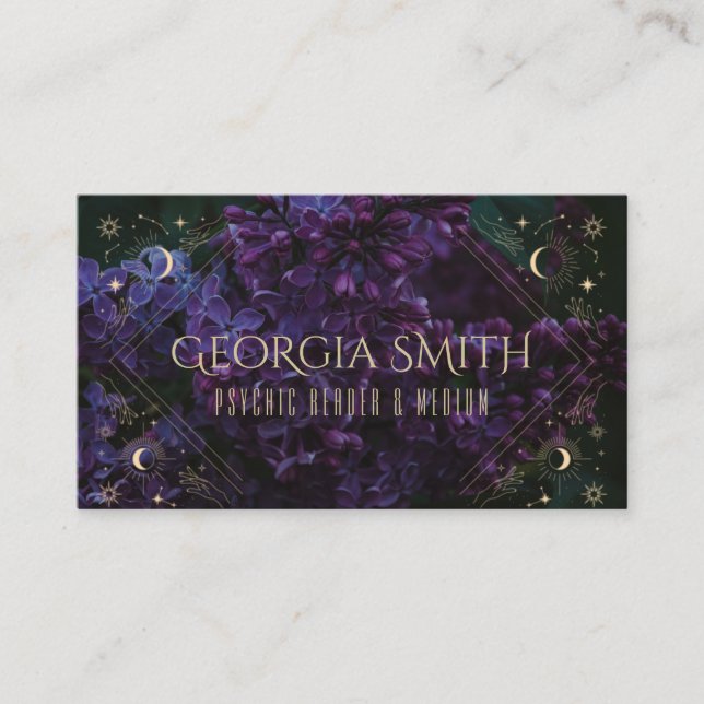 Celestial Lilac business card (Front)