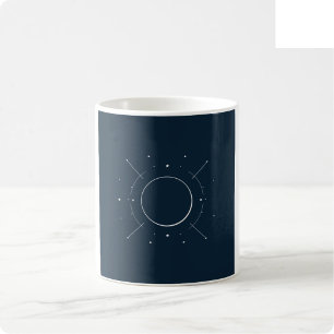 Celestial Line Art Mug - Navy & Silver