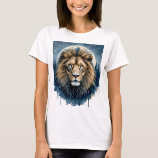 Celestial Lion Watercolor | Moonlit Lion Spirit A T-Shirt