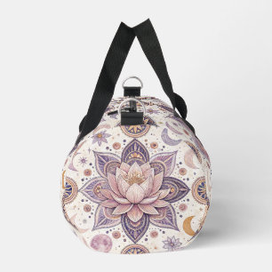 Celestial Lotus Mandala Spiritual Design Pattern Duffle Bag