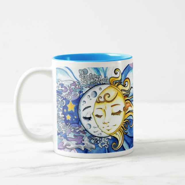 Celestial Love 2 Two-Tone Coffee Mug (Left)