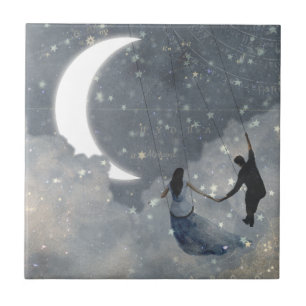 Celestial Love Ceramic Tile