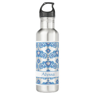 Celestial Love Stars Hearts White 710 Ml Water Bottle