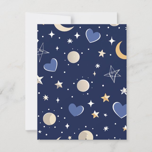 Celestial Love Story RSVP Card (Front)