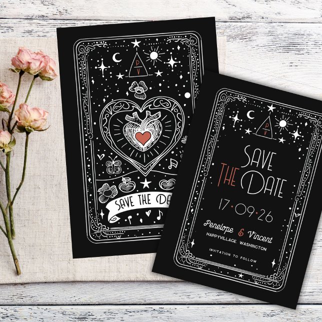 Celestial Love Wedding Save the Date Invitation (Creator Uploaded)