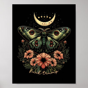 Celestial Luna Moth Subtle Anti Trump  Poster