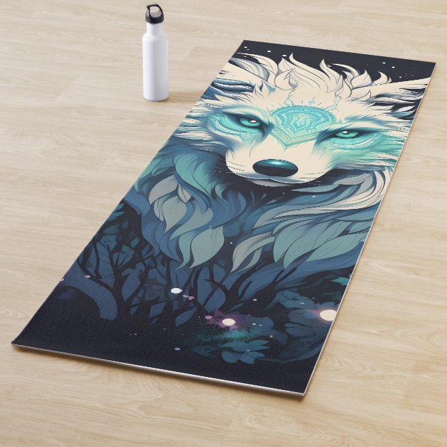 Celestial Lunar Wild Wolf Yoga Mat (In Situ)