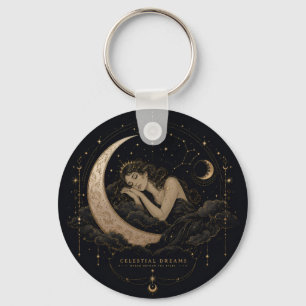 Celestial Luxury Moon & Stars Charm Key Ring