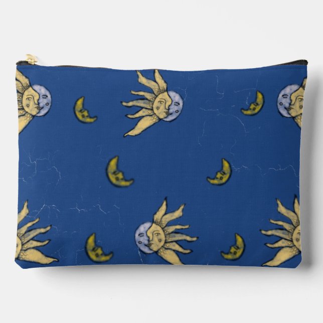 Celestial Magic Blue Whimsigoth Sky Accessory Pouch (Front)
