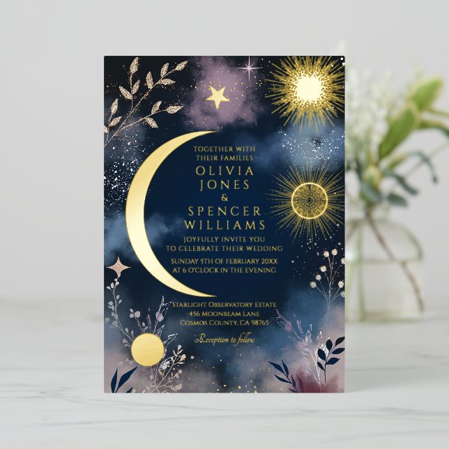 Celestial Magic Moon & Stars Wedding (Standing Front)