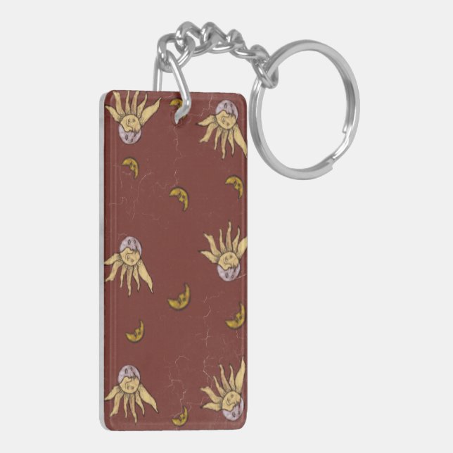 Celestial Magic Red Whimsigoth Sky Key Ring (Back Left)